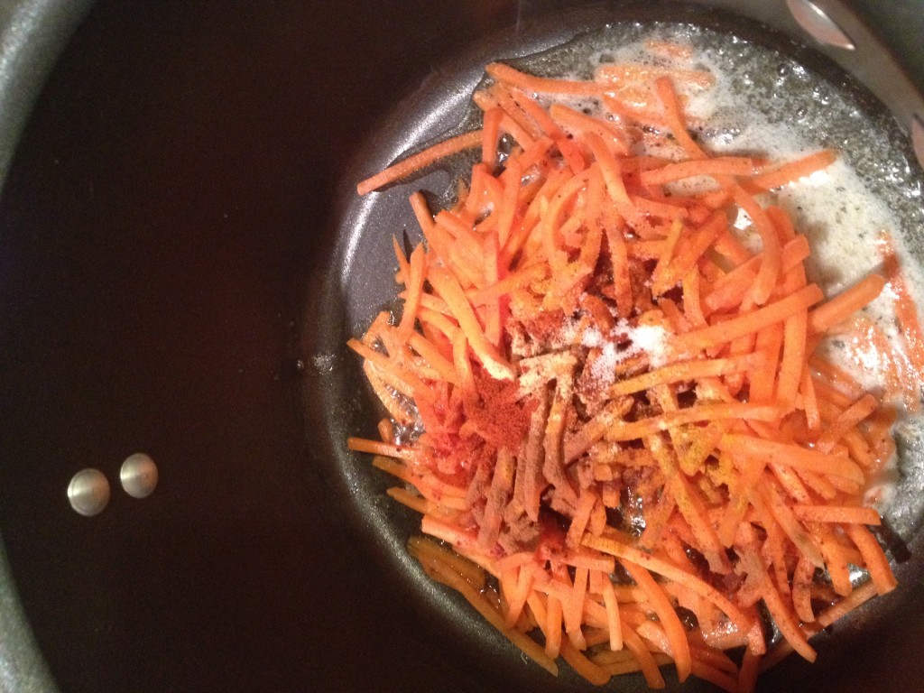 Carrots with seasonings