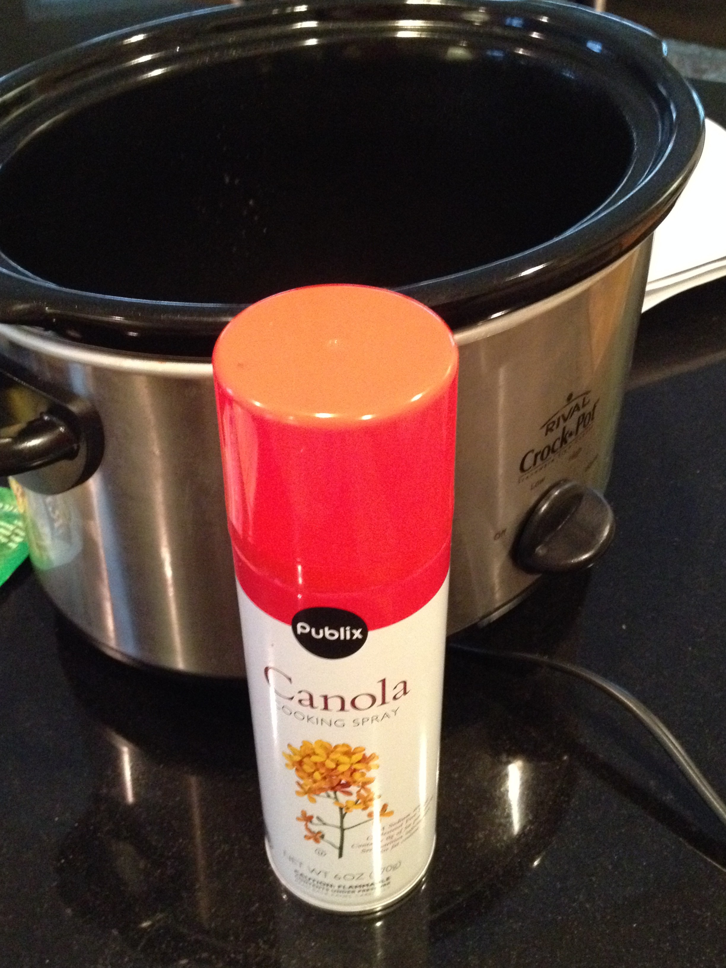 Spray crock pot with cooking spray - makes for easier clean up.