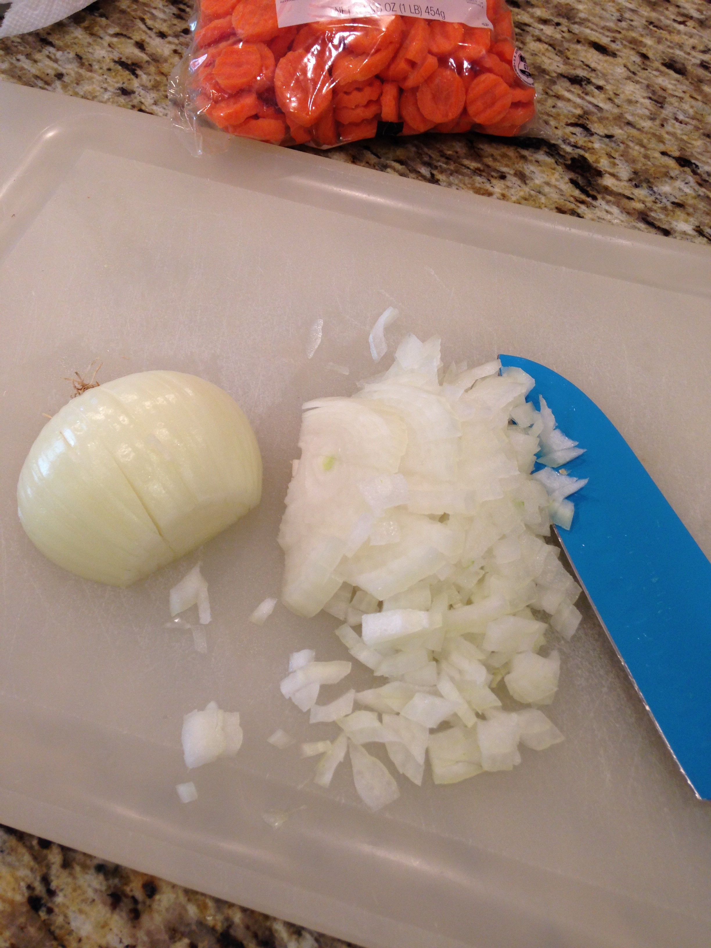 Chop onion.  See post on chopping an onion.