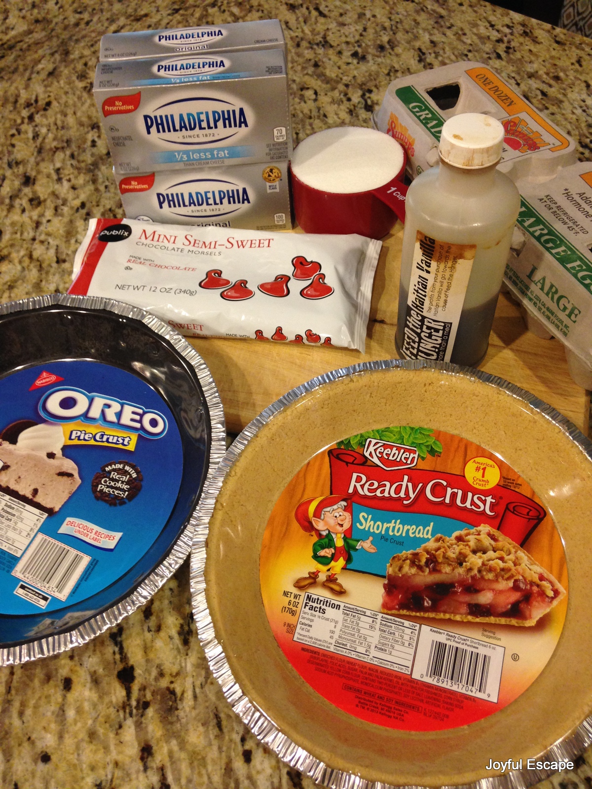 Ingredients for Chocolate Chip Cheesecake