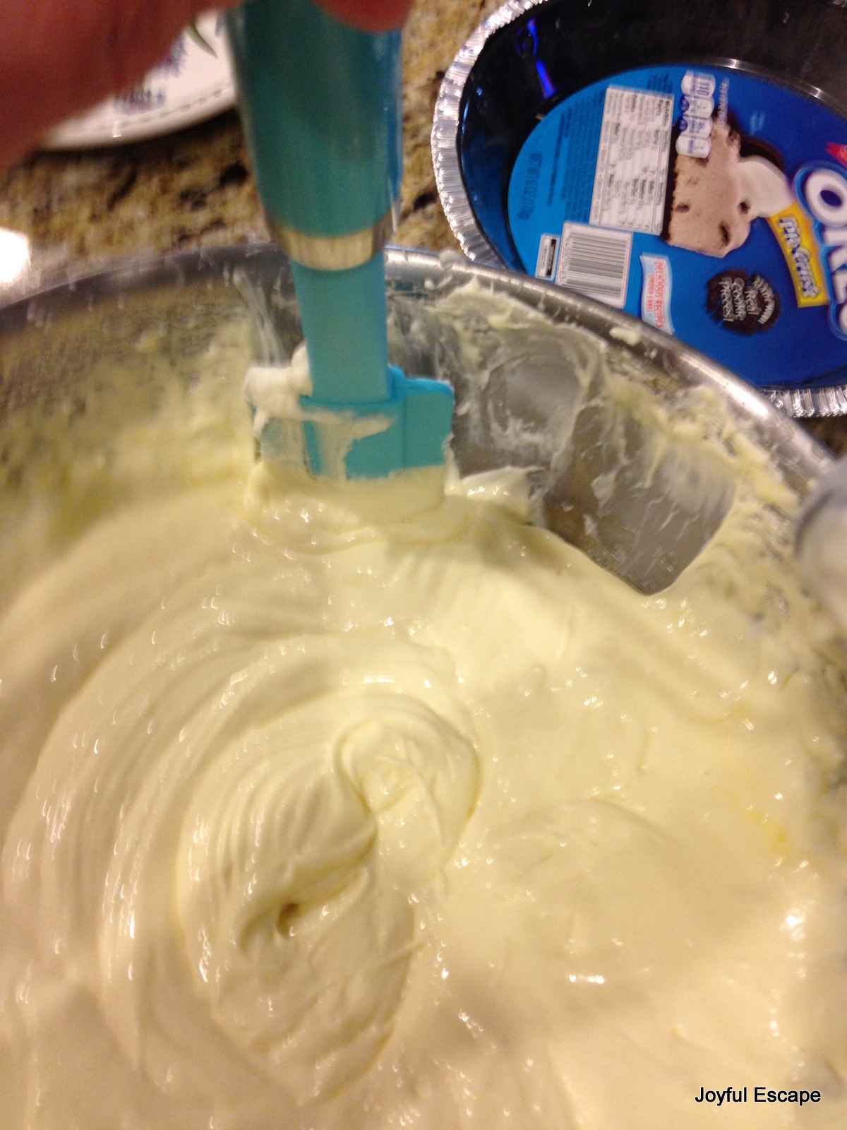 Use spatula to scrap down side of mixing bowl several time during mixing.