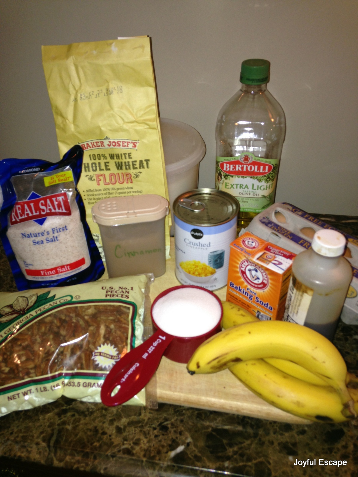 Ingredients for Hawaiian Banana Nut Bread
